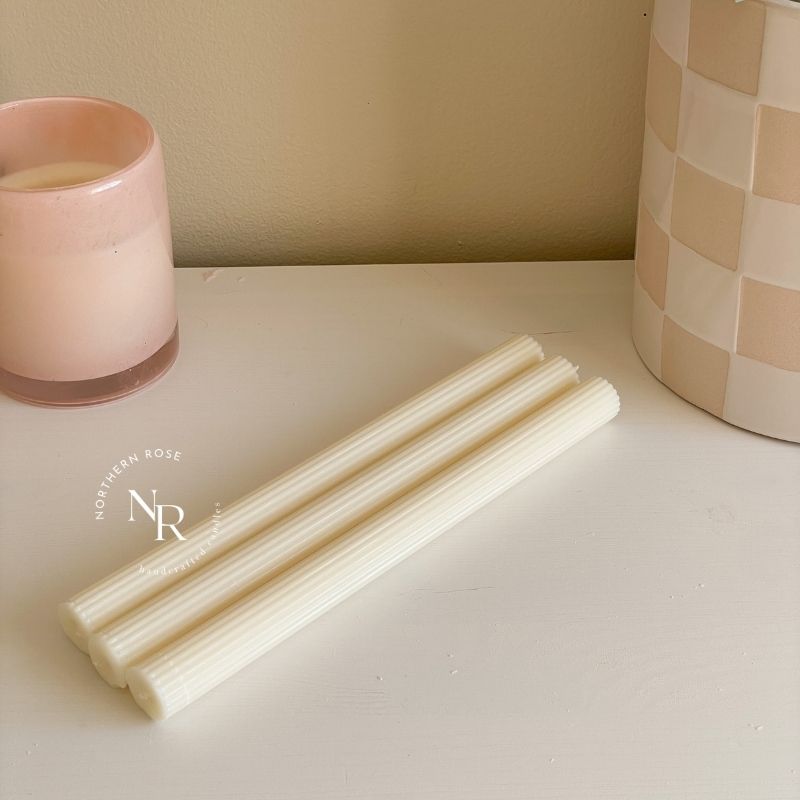 Clara Pinstripe Taper Candle image 4