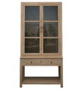 Elm Wood Glass Cabinet image 0
