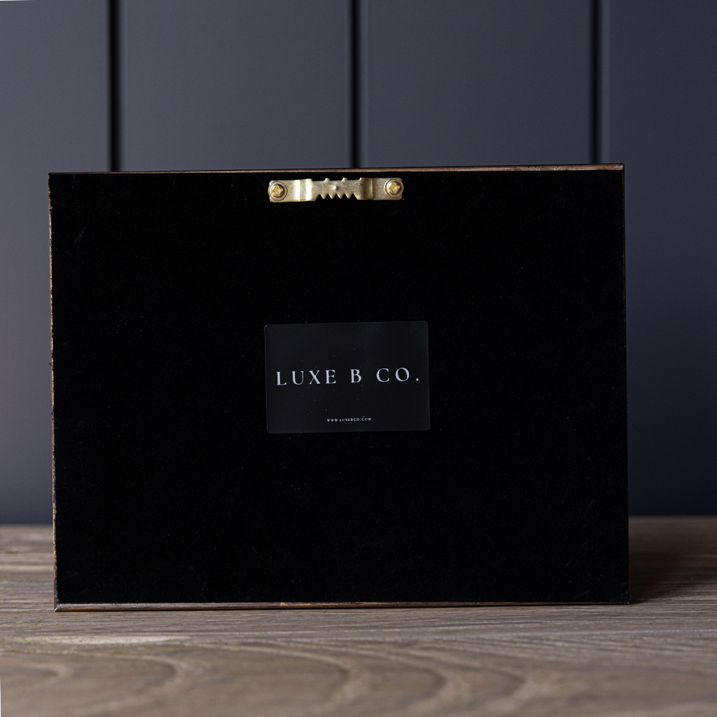 Antique Floral Vase | French Brass Inspired Gold Mould Frame