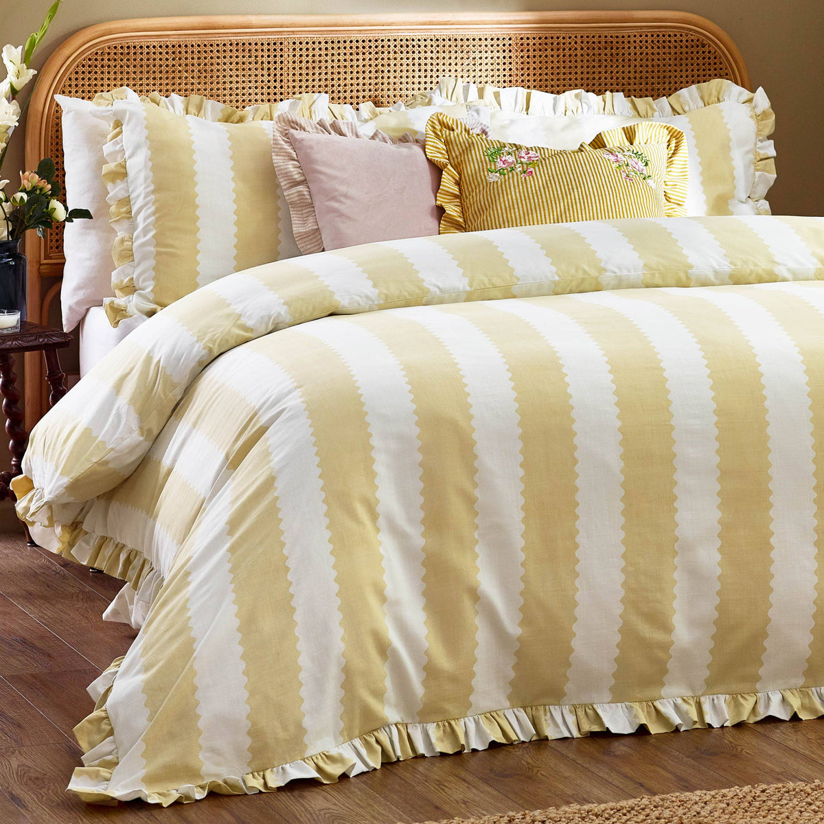 Ruffle Matte Velvet Cushion Cover Pink
