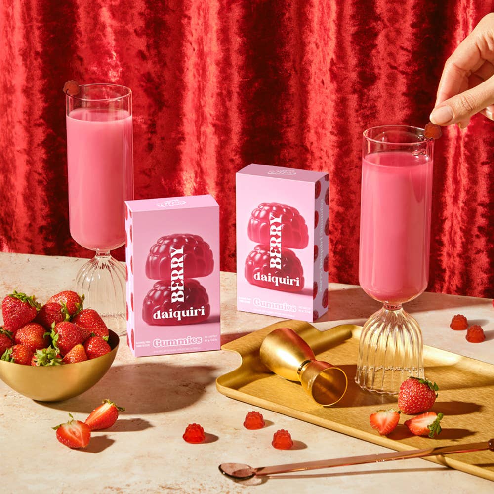 Berry Daiquiri Gummies, Chewy Candies, All natural
