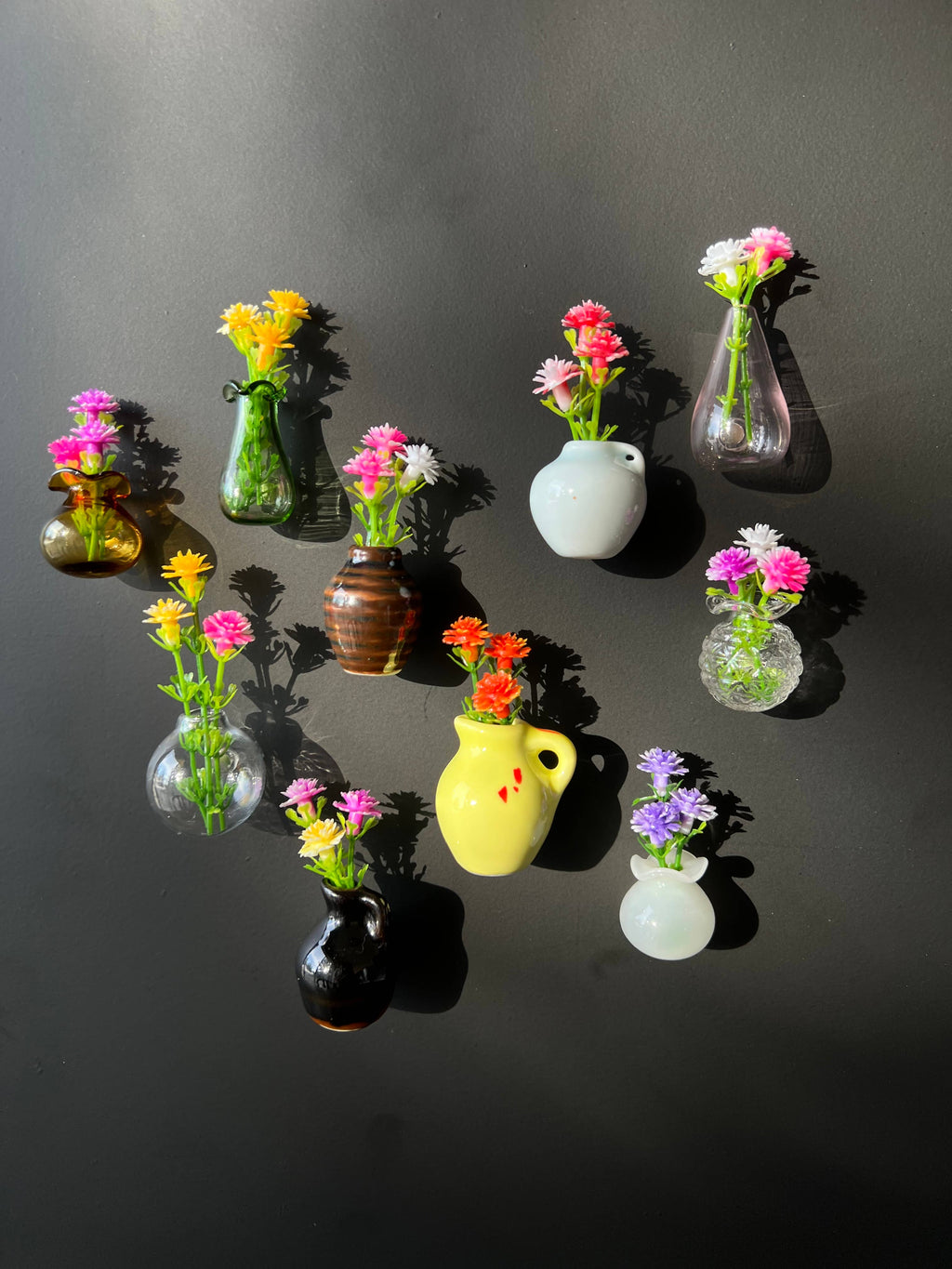 Mini Ceramic & Glass Bud Vase Magnets