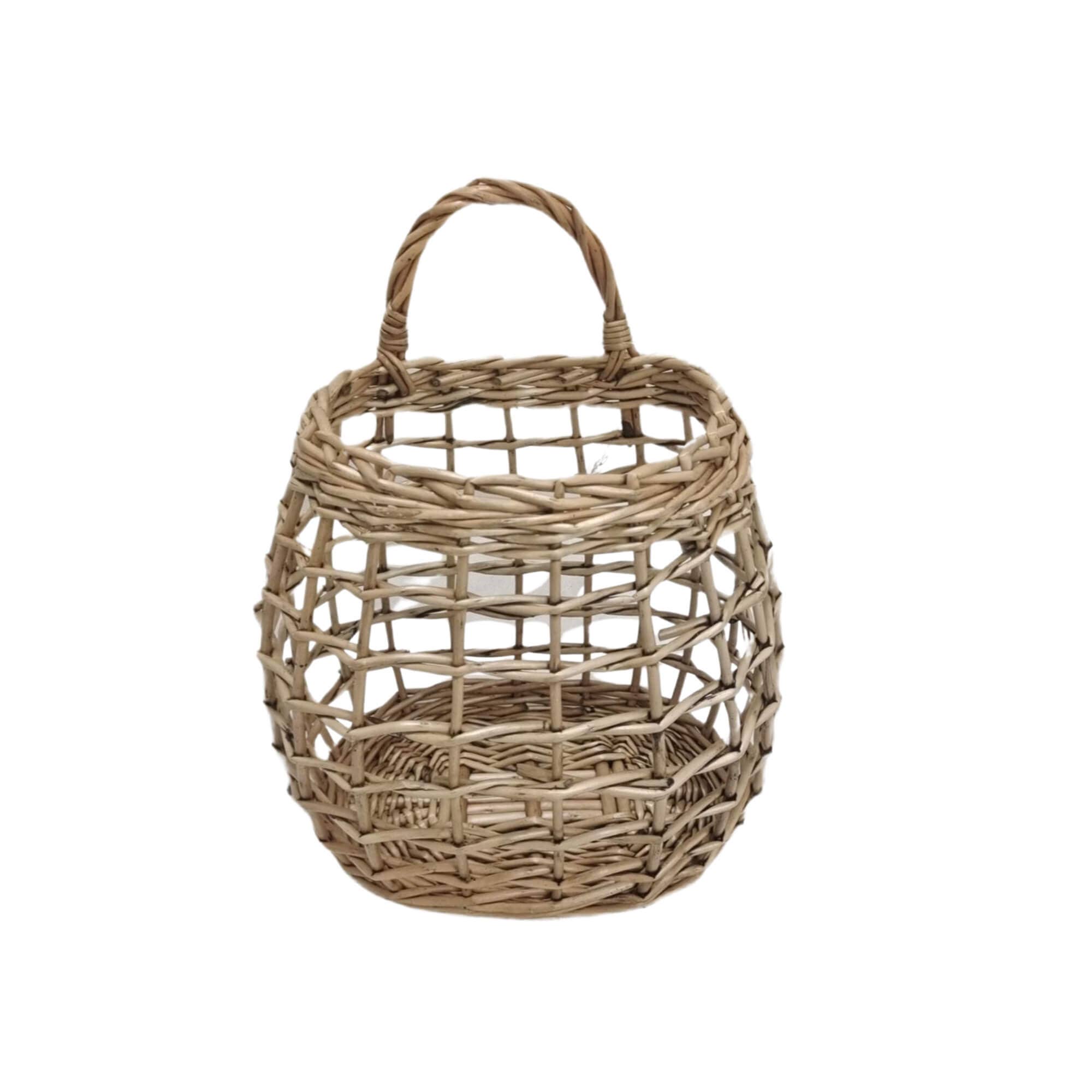 OPEN WEAVE WALL HANGING BASKET