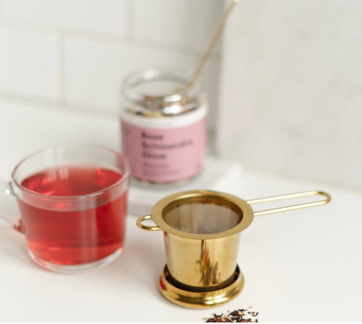 The Gold Goddess Tea Strainer