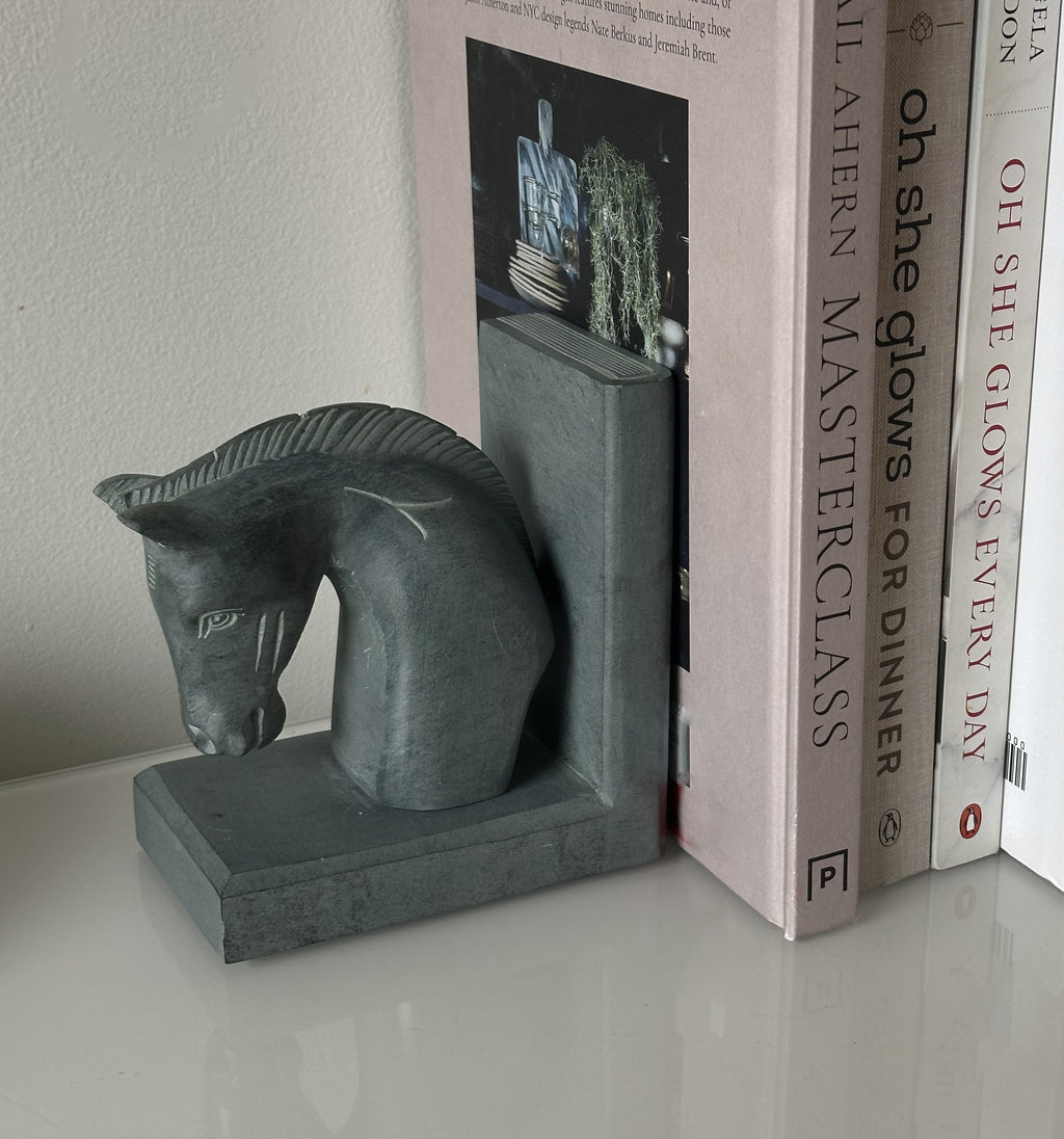 Hand Carved Horse Book Ends image 3