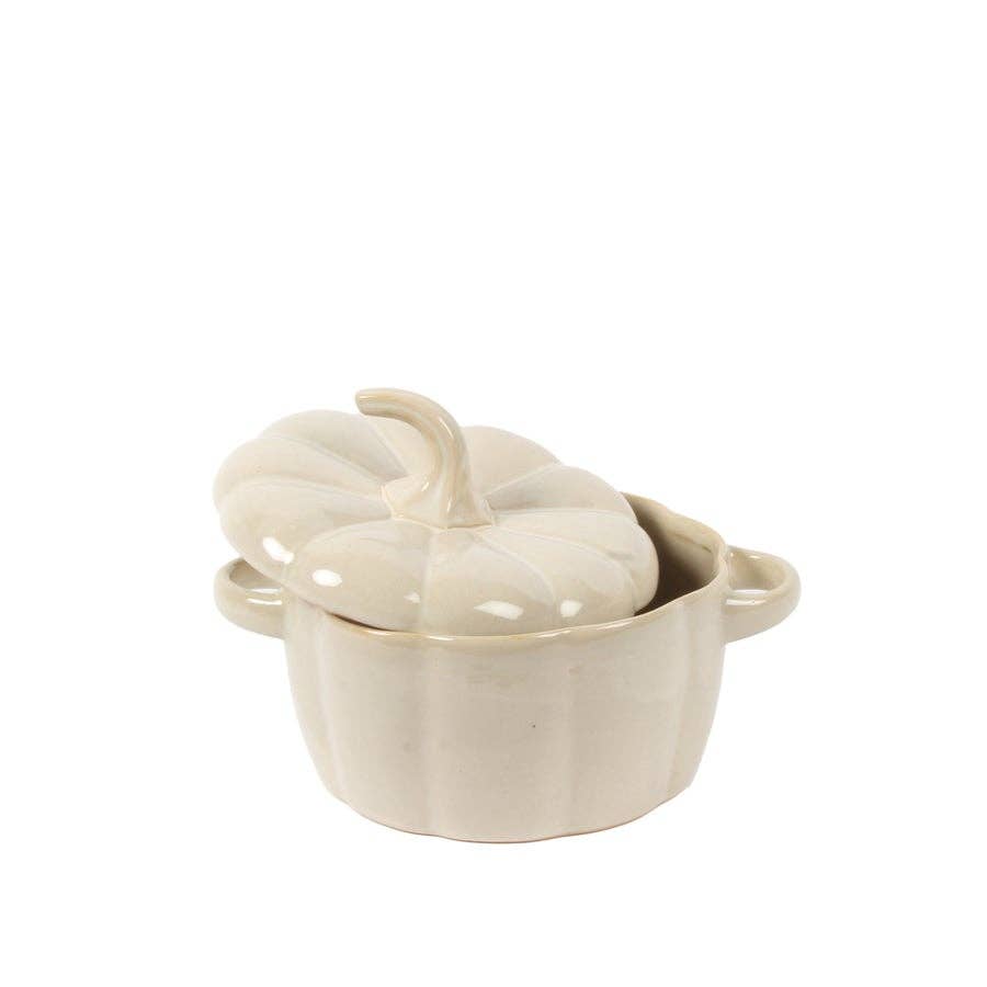 Pumpkin Covered Casserole Dish Small Stone