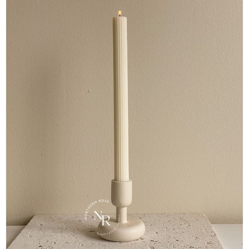 Clara Pinstripe Taper Candle image 0